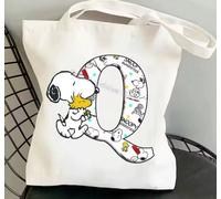 Snoopy AZ Lettera Borsa in tela Shoping Bag Donna Peanuts Tutte Le Lettere