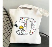 Snoopy AZ Lettera Borsa in tela Shoping Bag Donna Peanuts Tutte Le Lettere