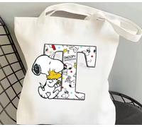 Snoopy AZ Lettera Borsa in tela Shoping Bag Donna Peanuts Tutte Le Lettere