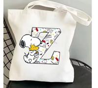 Snoopy AZ Lettera Borsa in tela Shoping Bag Donna Peanuts Tutte Le Lettere