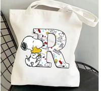 Snoopy AZ Lettera Borsa in tela Shoping Bag Donna Peanuts Tutte Le Lettere