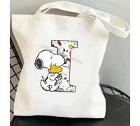 Snoopy AZ Lettera Borsa in tela Shoping Bag Donna Peanuts Tutte Le Lettere