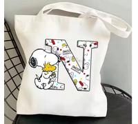 Snoopy AZ Lettera Borsa in tela Shoping Bag Donna Peanuts Tutte Le Lettere
