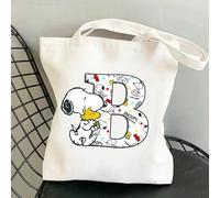 Snoopy AZ Lettera Borsa in tela Shoping Bag Donna Peanuts Tutte Le Lettere