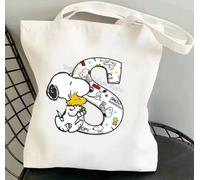 Snoopy AZ Lettera Borsa in tela Shoping Bag Donna Peanuts Tutte Le Lettere