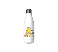 Snoopy - Bottiglia d'acqua in acciaio inox, chiusura ermetica, con motivo lettera a multicolore, 550 ml, colore: bianco, prodotto ufficiale (CyP Brands)