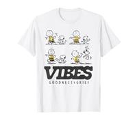 Snoopy Charlie Brown Vibes Dancing Beagle Fun Friends retrò Maglietta