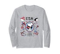 Snoopy Charlie & Lucy USA Americana Tatuaggi Maglia a Manica