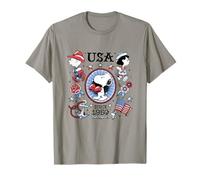 Snoopy Charlie & Lucy USA Americana Tatuaggi Maglietta