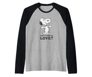 Snoopy Cosa Non Amare? Maglia con Maniche Raglan