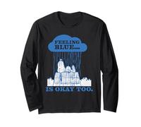Snoopy Feeling Blue Bad Day Triste Qualunque cosa Nevermind Vintage Maglia a Manica