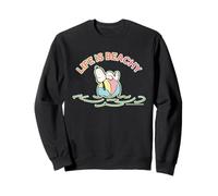 Snoopy Gifts Beachy Life Summer Beach Vibes Vibes Vintage Retrò Felpa
