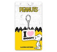 SNOOPY Imagine - Portachiavi con anello in metallo, motivo originale, divertente, resistente, leggero, ideale per bambini e giovani, 8 x 3 cm, colore blu pastello, Blu pastello, Estándar, Casual