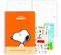 Snoopy Journal Notebook Set - Bundle with A5 Peanuts Notebook Plus Stickers, More for Kids Boys Girls Teens Adults | Peanuts Snoopy Journal Stationery
