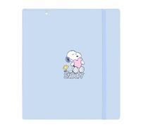 SNOOPY LOVE - Carpeblock con 4 anelli da 35 mm, con ricambio, con 100 fogli A4, ideale per bambini di diverse età, confortevole e versatile, qualità e resistenza, 27 x 4 x 32 cm, Blu chiaro, M, Casual