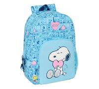 SNOOPY LOVE - Zaino scuola adattabile, ideale per bambini di diverse età, comodo e versatile, qualità e resistenza, Blu chiaro, M, Casual