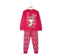 Snoopy Pigiama natalizio da bambina in cotone interlock