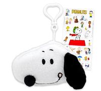Snoopy - Set portamonete con mini sacchetto Peanuts da 10,2 cm con portachiavi clip per borsa e adesivi, portafoglio portamonete Snoopy da donna