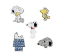 Snoopy Snoopy & Woodstock - Set di 5 spille indifferenti, multicolore in metallo
