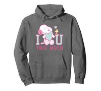Snoopy Ti Amo così Tanto Felpa con Cappuccio