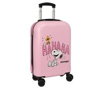 SNOOPY - Trolley da cabina 20 pollici, valigia con ruote, lucchetto di sicurezza, valigia leggera, 34,5 x 20 x 55 cm