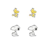 Snoopy & Woodstock - Set di orecchini a perno, Misura unica, Ottone, Nessuna pietra preziosa