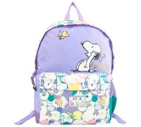 CYPBRANDS CyP Brands-Zaino per ragazzi Snoopy, adattabile ad auto, trolley, materiale scolastico, zaino, colore viola, prodotto ufficiale