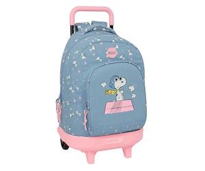 SNOOPY - Zaino grande con ruote, compatto, rimovibile, ideale per bambini di diverse età, comodo e versatile, qualità e resistenza, 33 x 22 x 45 cm