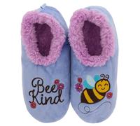 Snoozies Pairables Bee Kind - Pantofole da donna in pile Sherpa, super morbide, taglie 36-42, Tipo di ape, X-Large