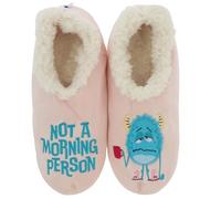 Snoozies Pairables Not A Morning Person - Pantofole da donna in pile Sherpa super morbido, taglie 36-42, Non una persona mattutina, Large