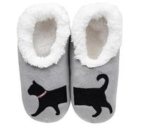 Snoozies! Pairables - Pantofole da donna in pile Sherpa super morbido, suola antiscivolo, taglie 36-40, Grigio, X-Large