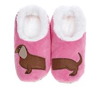 Snoozies! Pairables Pantofole da donna per amanti degli animali, gatti e cani, in pile Sherpa super morbido, suola antiscivolo, taglie da 36 a 42, Bassotto, Medium
