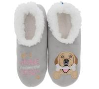 Snoozies Pairables - Pantofole per cani e gatti, collezione con quattro disegni unici e taglie da donna 3-9, Home Dog, Small