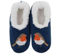 Snoozies Pairables Robins - Pantofole da donna in pile Sherpa, super morbide, taglie 36-42, Pettirossi, Medium