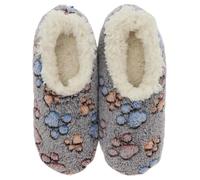 Snoozies! Pet Lovers - Pantofole da donna in pile Sherpa, super morbide, taglie da 7,6 a 22,9 cm, quattro colori, Grigio, Small