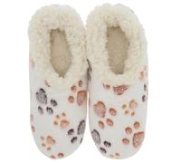 Snoozies! Pet Lovers - Pantofole da donna in pile Sherpa, super morbide, taglie da 7,6 a 22,9 cm, quattro colori, bianco, Medium