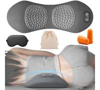 Snoozynight - 3-in-1 Back Massager, Snoozynight Back Massager, 3 in 1 Electric Lumbar Support Pillow with Heat, Massage & Ergonomic Traction, Reduce Muscle Tension and Relieve Lower BackPain (Grey)