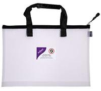 Snopake 15870 - Borsa a rete EVA ad alta capacità, formato A4+, resistente, con impugnatura morbida, colore: trasparente/nero