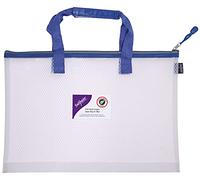 Snopake 15871 - Borsa a rete EVA ad alta capacità, formato A4+, resistente, con impugnatura morbida, colore: trasparente/blu