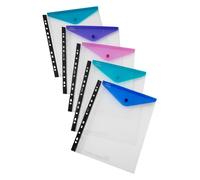 Snopake A4 High Capacity Polyfile RingBinder Popper Wallet, Portrait - Clear wit