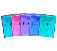 Snopake - Cartelline in plastica A6 con bottone automatico, colori assortiti Electra, 5 pz.