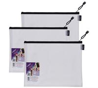 Snopake Foolscap High Capacity EVA Mesh Zippa-Bag 360 x 275 mm - Transparent/Bl