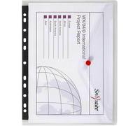 Snopake Polyfile A4 Clear Plastic Ring Binder Stud Wallet File - Confezione 5