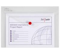 Snopake Polyfile A5-Cartellina con chiusura a bottone trasparente Classic
