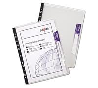 Snopake Tabfile Buste trasparenti con fori per raccoglitore ad anelli A4, ref 13727, [confezione da 5]