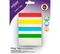 Snopake Tabs riposizionabili extra spesse, 38 x 76 mm, 24 linguette [assortite/semi-trasparenti] 15884