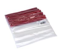Snopake Zippa-Bag Foglio Protocollo Rosso Confezione 25