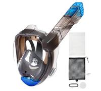 Snorkel, Dive Shield, Full Face Gear, Anti Fog Panoramic View, Anti Leak Swimming Equipment for Adults Women Men Enhancing Snorkeling Comfort Safety 9,06 x 11,46 x 13,94 pollici