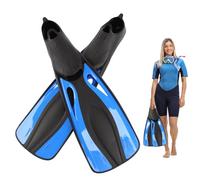 Snorkel Fine - Swim Flippers Snorkeling Gear for Adults | 1 Pair Adjustable Diving Flippers Training Equipment for Beach Pool Sea Shallow Deep Water