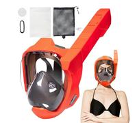 Snorkel - Maschera integrale anti-fog Full Face Panoramic View Gear - Fulls Faces Snorkel Adults Use for Diving Swimming Women Men Pool Travel Underwater, Underwater Gear